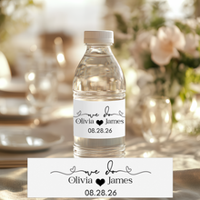 Load image into Gallery viewer, We Do Wedding Water Bottle Label