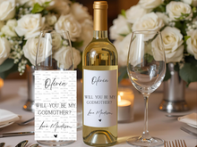 Load image into Gallery viewer, Will You Be My Godmother Wine Label