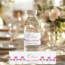 Load image into Gallery viewer, Floral Bridal Shower Water Bottle Label