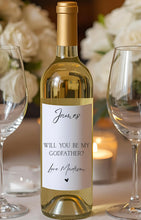 Load image into Gallery viewer, Will You Be My Godfather Wine Label