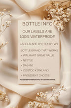 Load image into Gallery viewer, Bridal Shower Water Bottle Labels