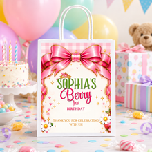 Load image into Gallery viewer, Berry First Gift Bag| Personalized Birthday Gift Bag