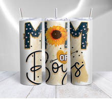 Load image into Gallery viewer, Mom Of Boys With Sunflower Tumbler