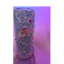 Load image into Gallery viewer, Pearl And Crystal Mix Tumbler, Bling Tumbler, Candy Dream Tumbler, Pearl Tumbler, Crystal Tumbler, Birthday Gift, Gift For Her, Fun Tumbler