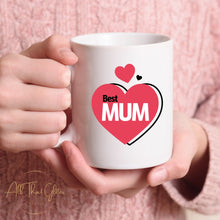Load image into Gallery viewer, Best Mum With Red Hearts Coffee Mug