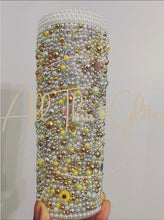 Load image into Gallery viewer, Spring Inspired Bling Tumbler, Handmade Tumbler, Cute Rhinestone Tumbler, Bling Tumbler