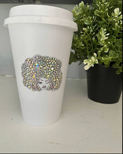 Load image into Gallery viewer, Bling Afro Tumbler, Gift For Her