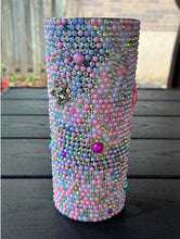 Load image into Gallery viewer, Pearl And Crystal Mix Tumbler, Bling Tumbler, Candy Dream Tumbler, Pearl Tumbler, Crystal Tumbler, Birthday Gift, Gift For Her, Fun Tumbler