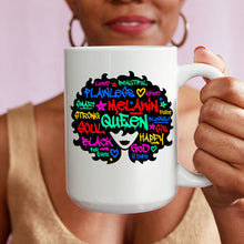 Load image into Gallery viewer, Black Woman Afro With Inspirational Quotes Coffee Mug