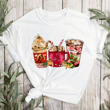 Load image into Gallery viewer, Christmas Coffee Drinks T-Shirts