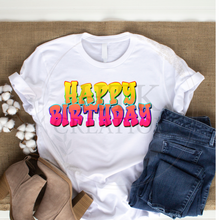 Load image into Gallery viewer, Graffiti Happy Birthday T-Shirt