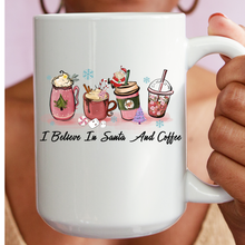 Load image into Gallery viewer, Christmas Mug “I Believe In Santa And Coffee”