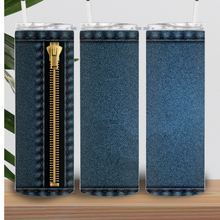 Load image into Gallery viewer, Personalized Denim With Zipper Tumbler