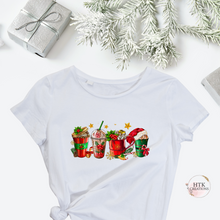Load image into Gallery viewer, Christmas Coffee Drinks T-Shirts