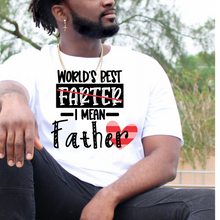 Load image into Gallery viewer, Funny Father’s Day T-shirt “World’s Best Farter I Mean Father”