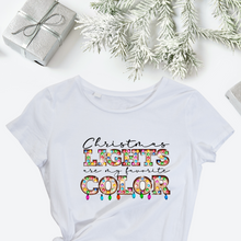 Load image into Gallery viewer, Christmas Lights Are My Favourite Colors T-Shirt