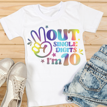 Load image into Gallery viewer, Peace Out Single Digit Birthday Shirt