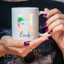 Load image into Gallery viewer, Personalized Floral Monogram Mugs