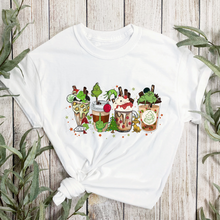 Load image into Gallery viewer, Christmas Coffee Drinks T-Shirts