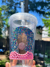 Load image into Gallery viewer, Bling Afro Girl Popping Gum Tumbler