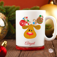 Load image into Gallery viewer, Personalized Reindeer Mug
