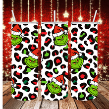 Load image into Gallery viewer, Leopard Print Grinch Tumbler