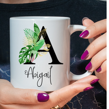Load image into Gallery viewer, Personalized Monogram Floral Mugs