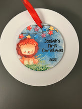 Load image into Gallery viewer, Personalized Boy First Christmas Ornament