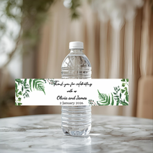 Load image into Gallery viewer, Modern Greenery Water Bottle Labels
