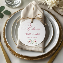 Load image into Gallery viewer, Floral Welcome Wedding Tag
