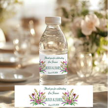 Load image into Gallery viewer, Floral Wedding Water Bottle Label
