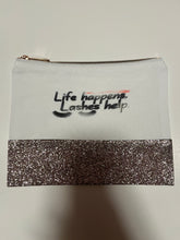 Load image into Gallery viewer, Life Happens Lashes Help Makeup Bag (Imperfect)
