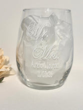 Load image into Gallery viewer, Mr. and Mrs. Wine Glass
