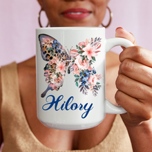 Load image into Gallery viewer, Personalized Floral Butterfly Mugs
