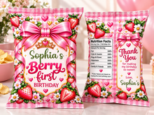 Load image into Gallery viewer, Berry First Chip Bag | Personalized Chip Bag
