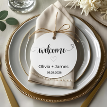 Load image into Gallery viewer, Minimalist Welcome Wedding Tag
