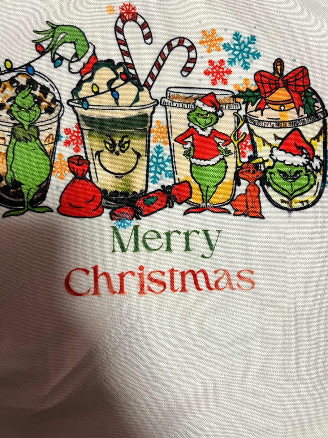 Grinch Christmas Tote Bag ( Imperfect) AS IS