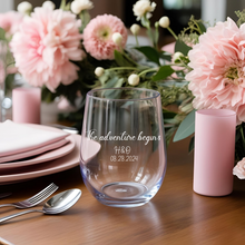 Load image into Gallery viewer, The Adventure Begins Wine Glass
