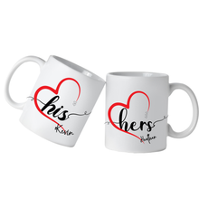 Load image into Gallery viewer, Heart His and Her Mugs

