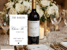 Load image into Gallery viewer, Cheers To Forever Wine Bottle Label
