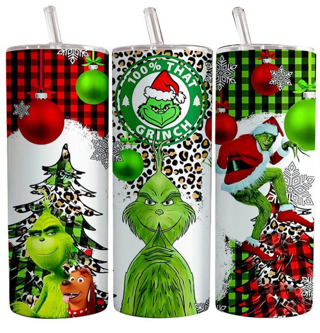 The Grinch Plaid Tumbler