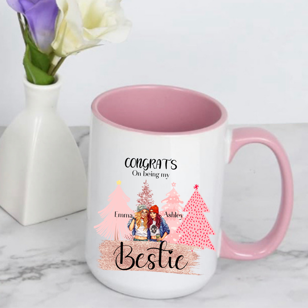 Personalized Holiday Bestie Mug