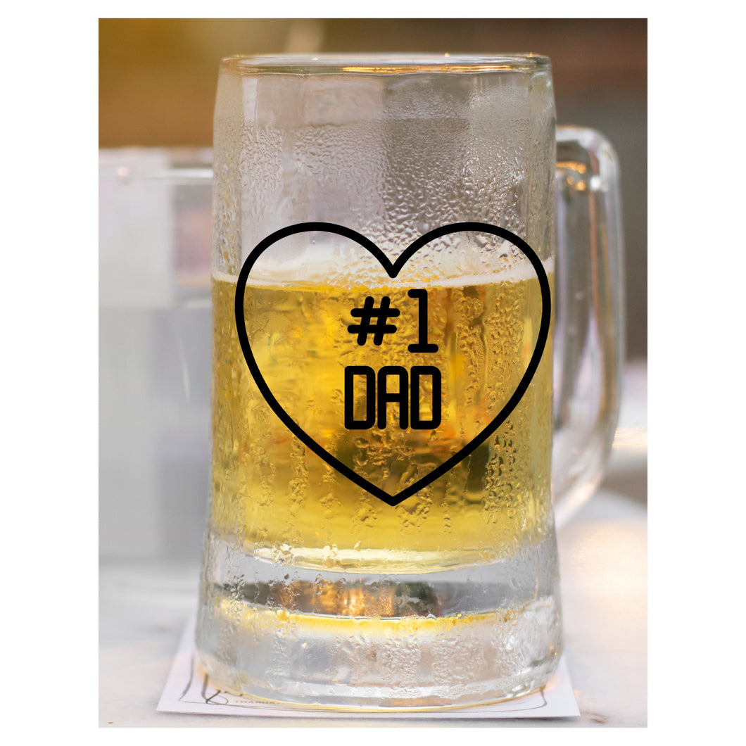 #1 Dad Beer Glass