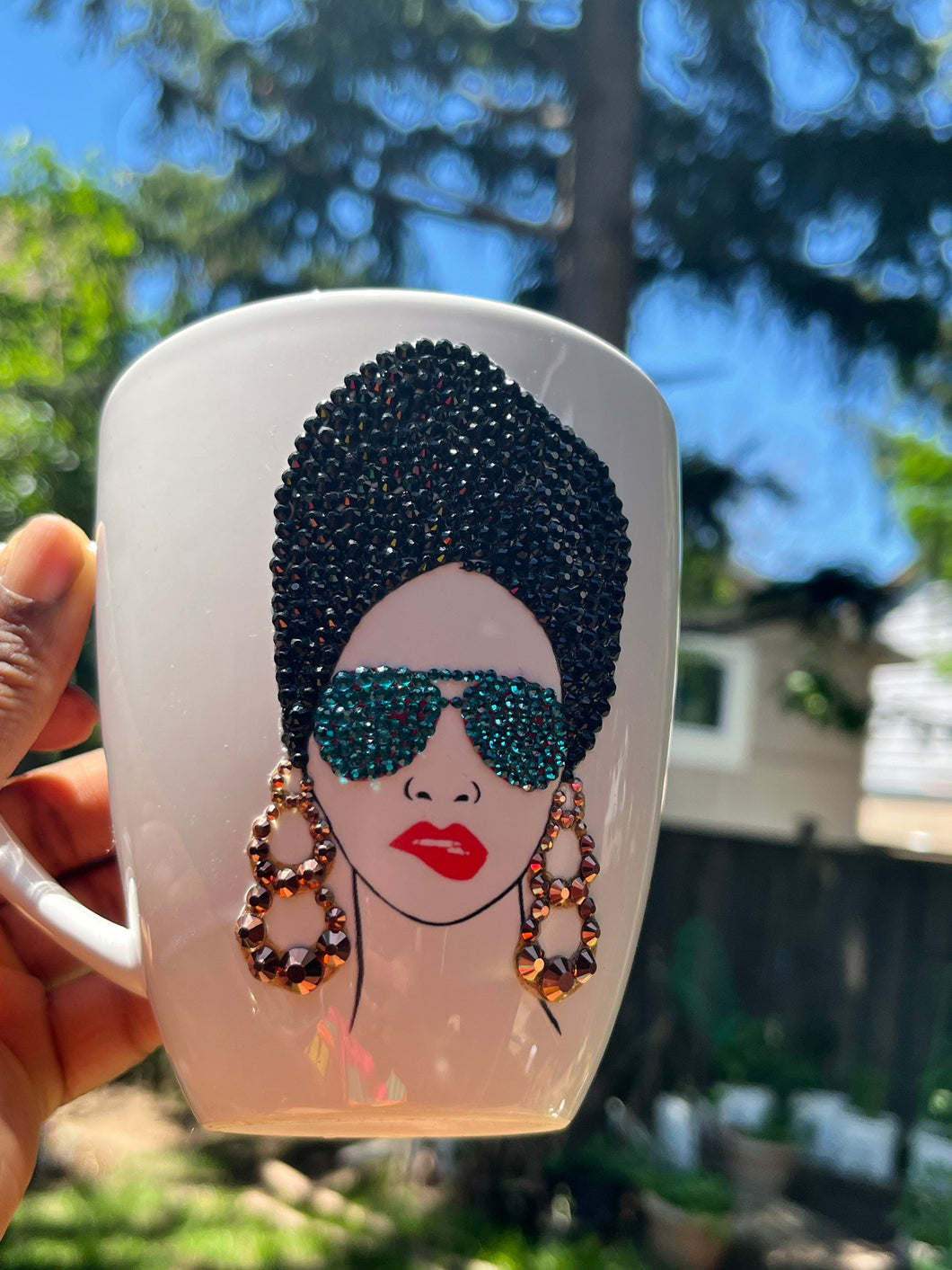 Bling Afro Girl Coffee Mug