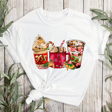 Load image into Gallery viewer, Christmas Coffee Drinks T-Shirts
