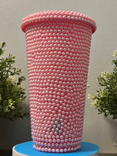 Load image into Gallery viewer, Pink Pearl Covered Tumbler
