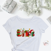 Load image into Gallery viewer, Christmas Coffee Drinks T-Shirts
