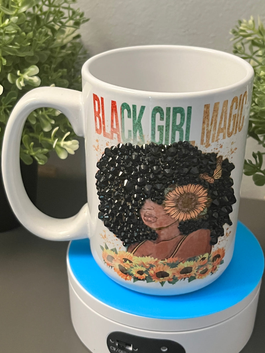 Black Girl Magic Bling Mug