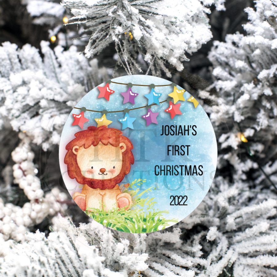 Personalized Boy First Christmas Ornament