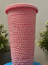 Load image into Gallery viewer, Pink Pearl Covered Tumbler
